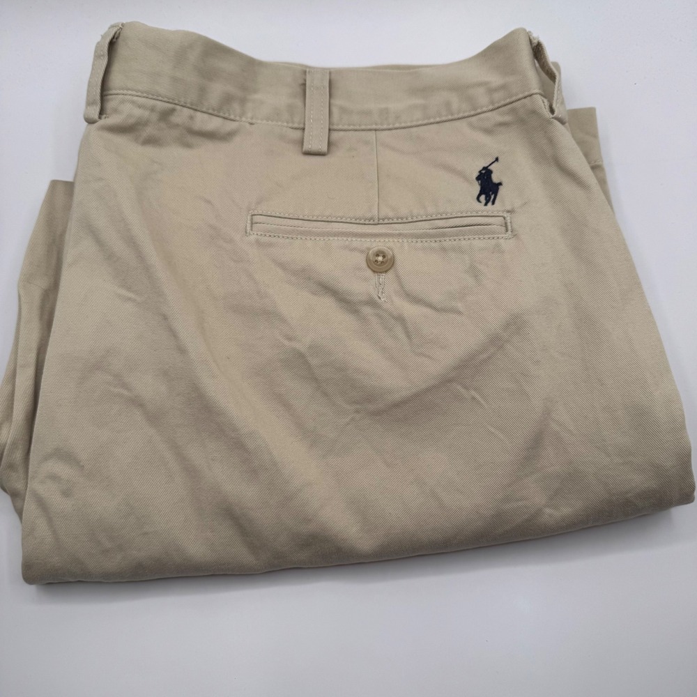 Polo Ralph Lauren Men's 40x31 Beige‎ Chino Pants Trousers Classic Fit Flat Front